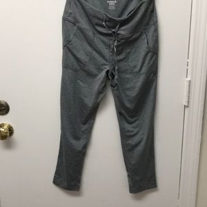 Grey Reebok athletic pants with pockets